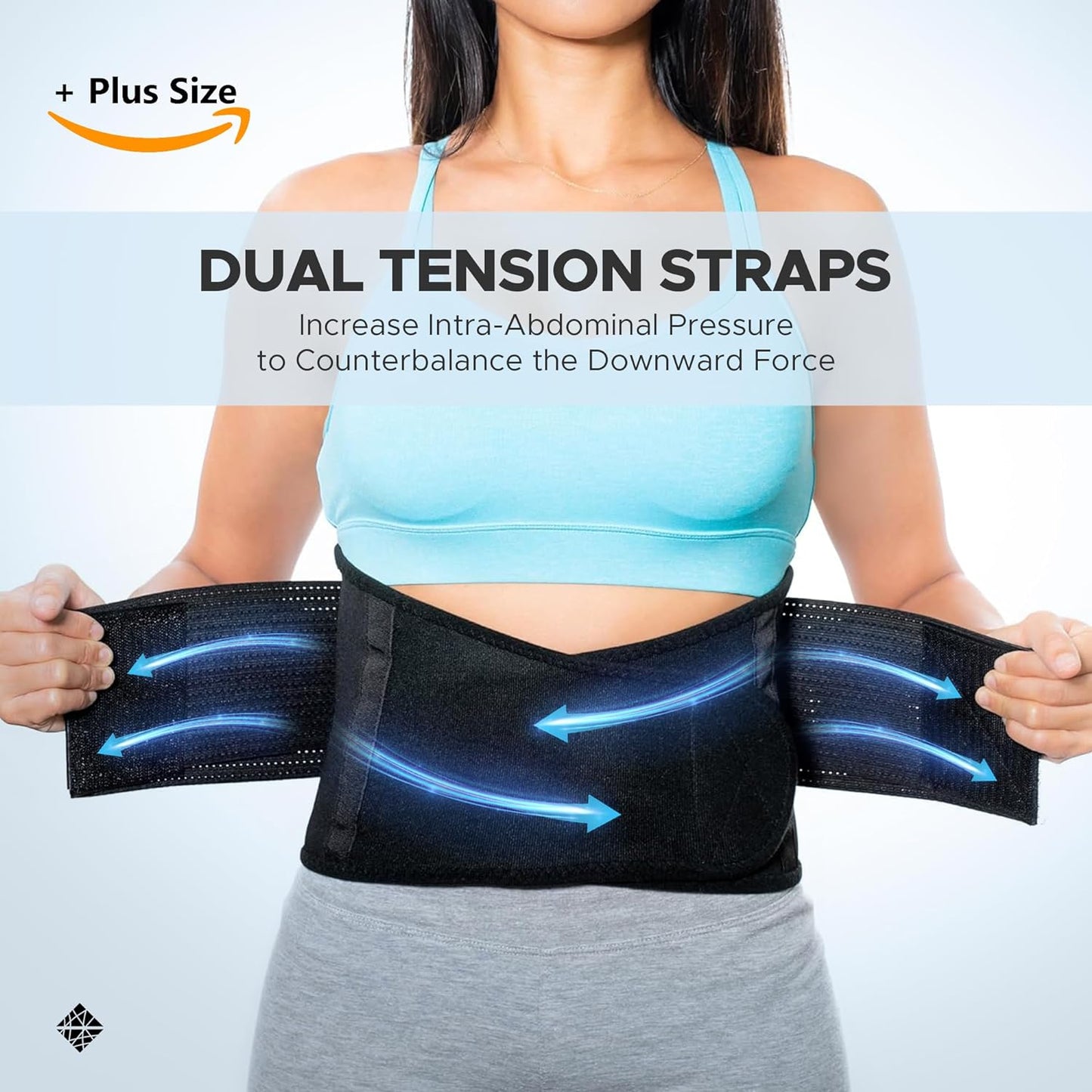 Lower Back Brace for Lumbar Support in PLUS SIZE